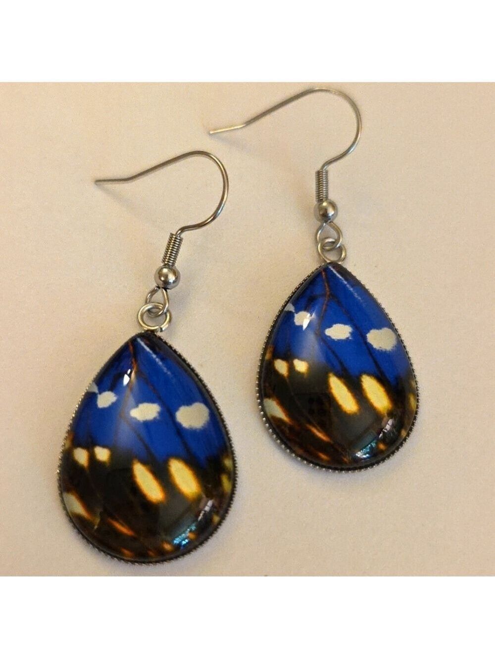 MONARCH Teardrop  Butterfly wing Earrings
